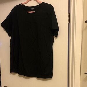 Woman Within Classic Black Short Sleeve Tee